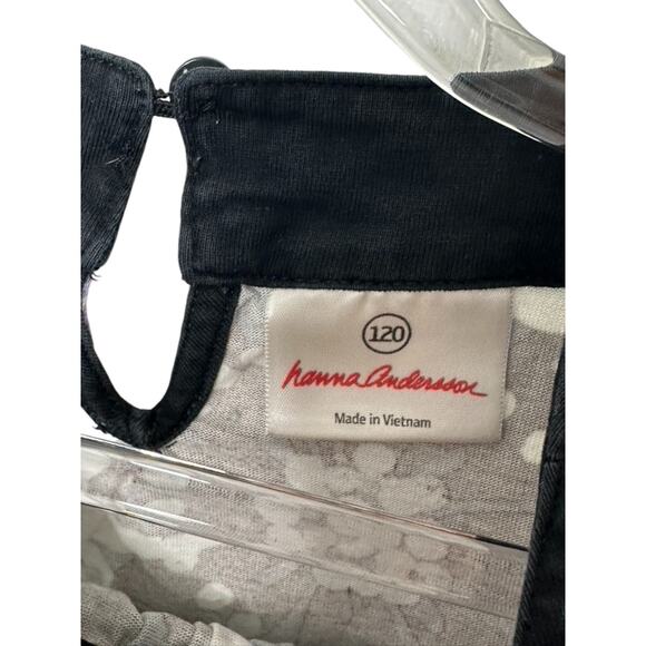 Hanna Andersson Purple & Gray Floral Long Sleeve Shift Dress FALL 120 US 6-7 - Picture 5 of 7